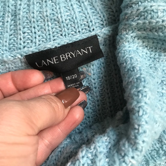 Lane Bryant Cowl Neck Sweater Women's Plus Size 18/20 ice blue - Picture 2 of 2